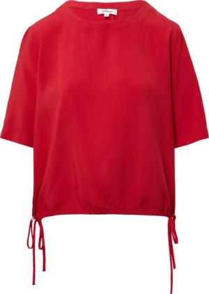 Gemusterte Shirt-Bluse mit verstellbarem Saum