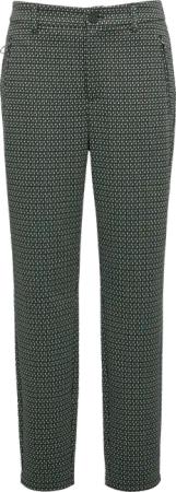 Gemusterte Stoffhose mit elastischem Bund