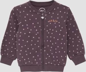 Gemusterte Sweatshirtjacke mit Rippbündchen