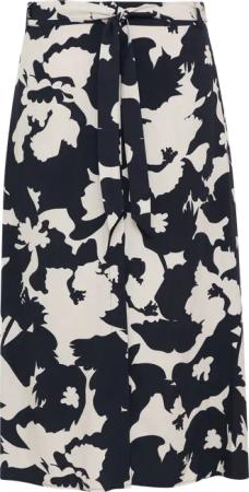 Gemusterter Midirock mit verdeckter Knopfleiste