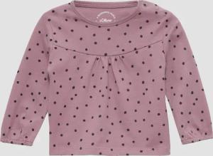 Gemustertes Langarmshirt mit Raffung