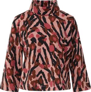 Gemustertes Scuba-Shirt mit weiten Ärmeln