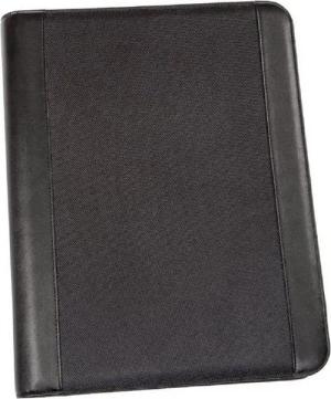 GENIE Konferenzmappe Frankfurt, A4 Aktentasche, Organizer, Ringbuch / Schreiblock herausnehmbar, Schreibmappe, Aktenmappe, Dokumentenmappe, Reißverschluss, Nylon / Kunstleder hochwertig, schwarz