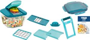Genius Gemüseschneider Nicer Dicer Chef Professional, Set 12-tlg., in ORIGINAL Nicer Dicer Qualität mit mehr Funktionen und Zubehör