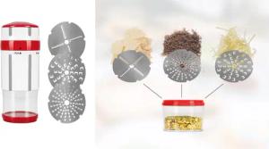 Genius Gewürzmühle Genius Nicer Dicer Gewürzmühle Käsereibe Maestro Set 6-tlg. Rot 07828 manuell