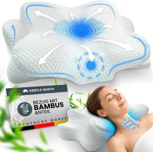 Gentle North Nackenstützkissen Orthopädisches Nackenstützkissen aus hochwertigem Memory Foam