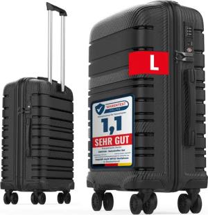 GENTOR Hartschalen-Trolley Koffer Reisekoffer Hartschalenkoffer Trolley Rollkoffer Handgepäck, 4 Rollen, PP Harteschalenkoffer & Reisekoffer