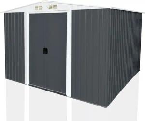 Geräteschuppen mit Doppelschiebetür und Belüftung aus Metall Gerätehaus SAFE XL