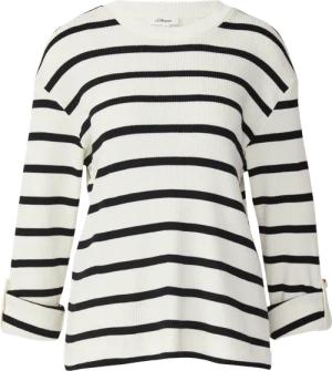 Geringeltes Sweatshirt mit Rippstruktur und Turn-up