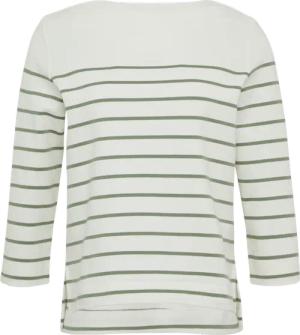 Geringeltes Sweatshirt mit U-Boot-Ausschnitt