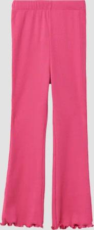 Gerippte Leggings mit Flared Leg und All-over-Print