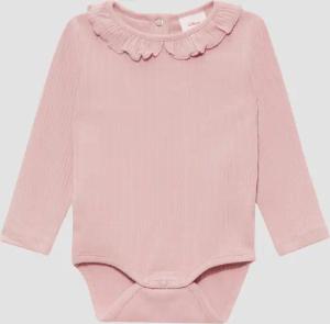 Gerippter Body mit Rüschenkragen