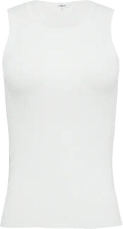 Geripptes Feinstrick-Top im Slim Fit