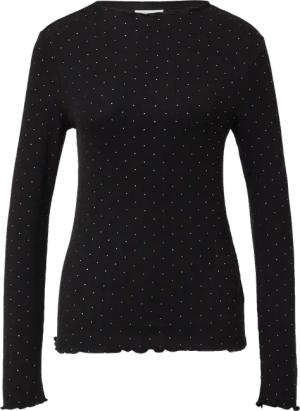 Geripptes Jerseyshirt im Slim Fit mit Metallic-Print