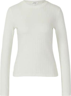 Geripptes Langarmshirt im Slim Fit