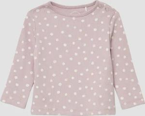 Geripptes Langarmshirt mit All-over-Print