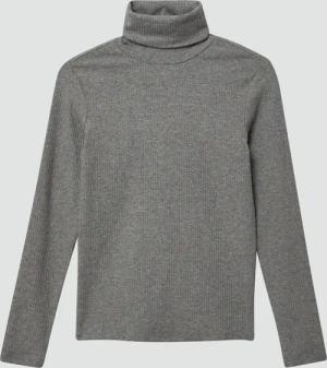 Geripptes Longsleeve im Slim Fit mit Rollkragen und Streifenmuster