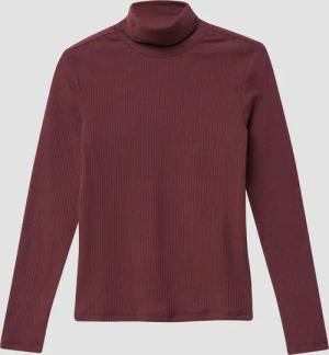 Geripptes Longsleeve im Slim Fit mit Rollkragen und Streifenmuster