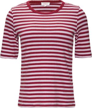 Geripptes Shirt mit halblangen Ärmeln