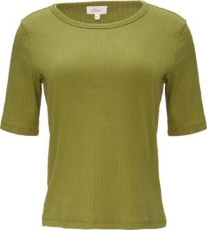 Geripptes Shirt mit halblangen Ärmeln