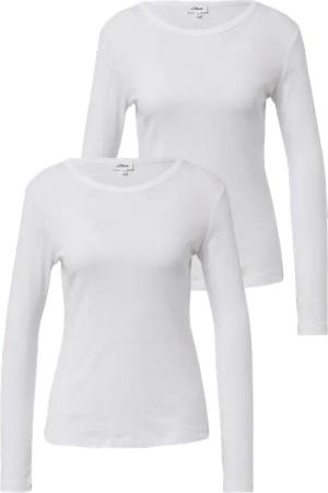 Geripptes Slim-Fit-Longsleeve im 2er-Pack