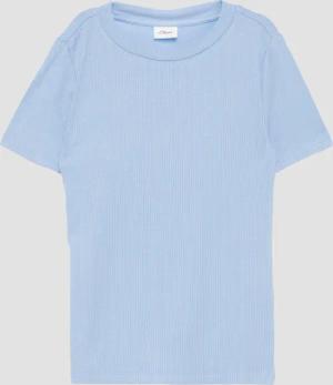 Geripptes Slim-Fit-Shirt aus Viskosemix