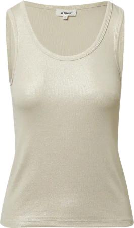 Geripptes Tanktop in Glitzer-Optik
