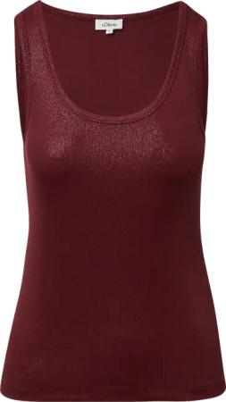 Geripptes Tanktop in Glitzer-Optik