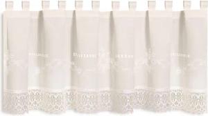 Gerster Scheibengardine Josef (1 St), Schlaufen, blickdicht, HxB: 45x150, mit Spitzenabschluss