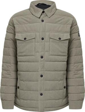 Gestepptes Cord-Overshirt mit aufgesetzten Taschen