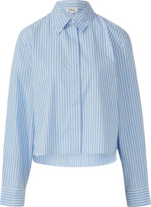 Gestreifte Popeline-Bluse im Boxy Fit