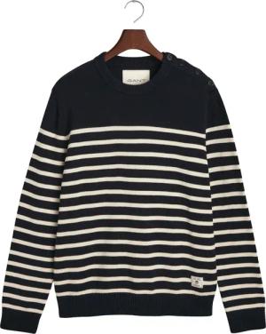 Gestreifter Rundhals-Pullover aus Baumwolle Gant