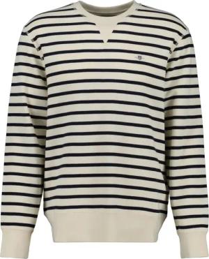Gestreifter Sweatshirt mit Rundhalsausschnitt aus strukturiertem Material Gant