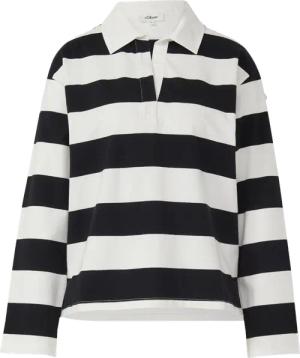 Gestreiftes Baumwoll-Shirt mit Hemdkragen