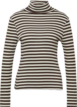 Gestreiftes Longsleeve im Slim Fit mit Rollkragen