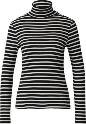 Gestreiftes Longsleeve im Slim Fit mit Rollkragen