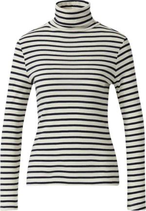 Gestreiftes Longsleeve im Slim Fit mit Rollkragen