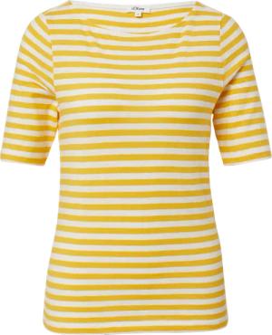 Gestreiftes T-Shirt im Slim Fit mit Flammgarnstruktur