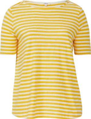 Gestreiftes T-Shirt mit Flammgarnstruktur