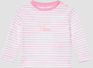 Gestreiftes Unisex Longsleeve mit Frontprint