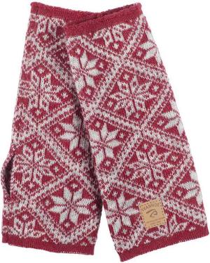 Gestrickter Handwärmer aus Wolle Freya Deep Red – Einheitsgröße – Hellrot