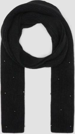 Gestrickter Schal mit Schmuckperlen