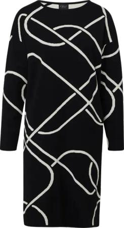 Gestricktes Jacquard-Kleid mit All-over-Print