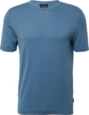 Gestricktes T-Shirt aus Baumwoll-Seidenmix