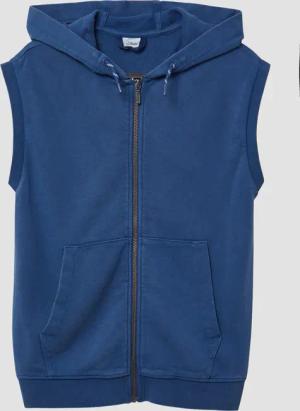 Gewaschene Sweat-Weste mit Kapuze