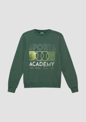 Gewaschenes Sweatshirt mit Frontprint