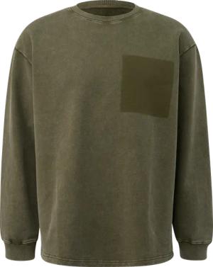 Gewaschenes Sweatshirt mit Kontrast-Detail