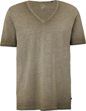 Gewaschenes T-Shirt mit Rollkante in Melange-Optik