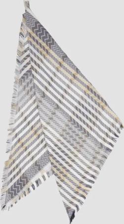 Gewebter dreieckiger Schal mit Karomuster