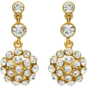 Gewölbte Ohrstecker goldfarben Modeschmuck